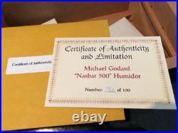 Godard NASBAR 500 HUMIDOR Cigar box RARE #36/100 COA (nascar) Race Car READ Godard NASBAR 500 HUMIDOR Cigar box RARE #36/100 COA (nascar) Race Car READ