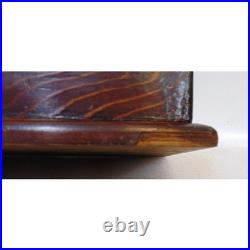 Gold Band Cigar Box Humidor Large Wood Tobacco 12.25 x 5 x 3.25 30's Vintage