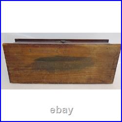 Gold Band Cigar Box Humidor Large Wood Tobacco 12.25 x 5 x 3.25 30's Vintage