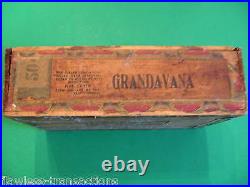 Grandavana Vintage Antique Vide Main Fabriqué en Bois Humidor Garni Cigare Boite