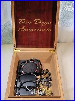 Grandpa's Jewelry Box Vintage Cigar Box Filled with Tie Clips and Cuff Links