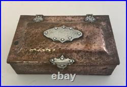 Great Antique Bailey Banks & Biddle Arts & Crafts Heavy Copper Silver Cigar Box