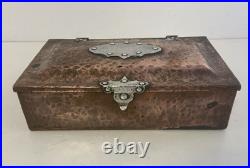 Great Antique Bailey Banks & Biddle Arts & Crafts Heavy Copper Silver Cigar Box