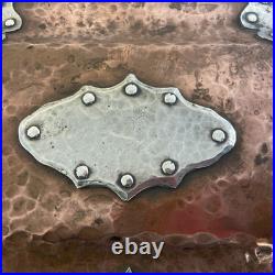 Great Antique Bailey Banks & Biddle Arts & Crafts Heavy Copper Silver Cigar Box