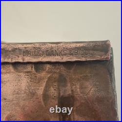 Great Antique Bailey Banks & Biddle Arts & Crafts Heavy Copper Silver Cigar Box
