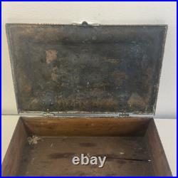 Great Antique Bailey Banks & Biddle Arts & Crafts Heavy Copper Silver Cigar Box