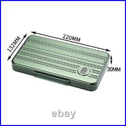 Green Travel 5 Cigar Case Airtight Crash Proof Cigarette Humidor Metal Portable