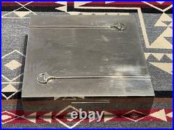 Gucci Vintage Silver/Brass Plated Cigar Box Snaffle Horsebit 8x8in 70s 80s