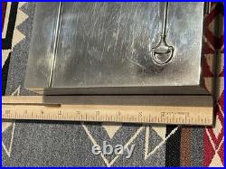 Gucci Vintage Silver/Brass Plated Cigar Box Snaffle Horsebit 8x8in 70s 80s