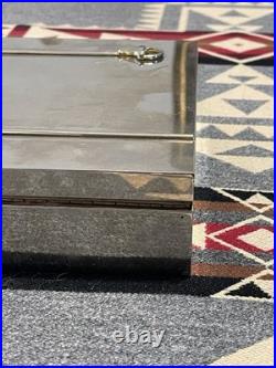 Gucci Vintage Silver/Brass Plated Cigar Box Snaffle Horsebit 8x8in 70s 80s