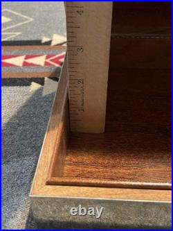 Gucci Vintage Silver/Brass Plated Cigar Box Snaffle Horsebit 8x8in 70s 80s