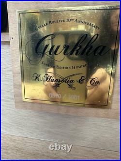 Gurkha 10th Anniversary 15 Year Cellar Reserve Humidor- NO CIGARS