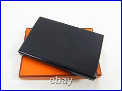 HERMES humidor Cigar Case black with box