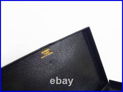 HERMES humidor Cigar Case black with box
