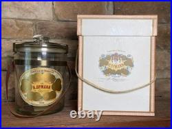 H. Upmann 1844 Vintage Cameroon Cigar Jar Humidor Glass Lid Strap Handle Box