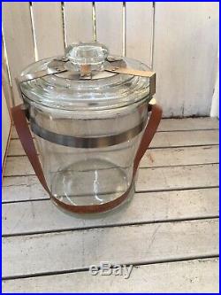 H Upmann Vintage Cigar Glass Tobacco Humidor Fabrica De Tabacos Glass Jar w Box