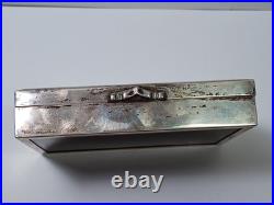 Hallmarked 830 Silver Cigar Humidor Box 3 1/4 x 4 3/4 x 1 120 Gm JB3F