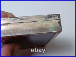 Hallmarked 830 Silver Cigar Humidor Box 3 1/4 x 4 3/4 x 1 120 Gm JB3F