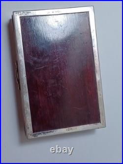 Hallmarked 830 Silver Cigar Humidor Box 3 1/4 x 4 3/4 x 1 120 Gm JB3F