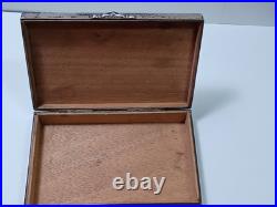 Hallmarked 830 Silver Cigar Humidor Box 3 1/4 x 4 3/4 x 1 120 Gm JB3F
