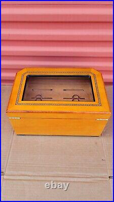 Hand Crafted Solid Wood Cigar Humidor Box (no Key)