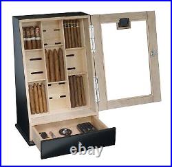 Hand Made 100+ Cigar Humidor Humidifier Mahogany Wooden Case Box Hygrometer 67c