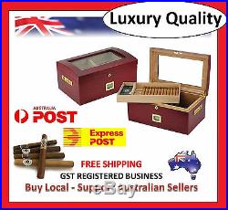 Hand Made 100 Count Cigar Humidor Box Wood Spanish Cedar Humidifer Hygrometer 2A