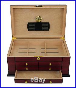 Hand Made 100 Count Cigar Humidor Box Wood Spanish Cedar Humidifer Hygrometer 9