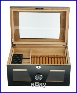 Hand Made 120 Count Cigar Humidor Box Wood Spanish Cedar Humidifier Hygrometer 5