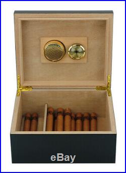 Hand Made 25+ CT Count Cigar Humidor Humidifier Wooden Case Box Hygrometer twoon