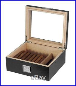 Hand Made 30+ CT Count Cigar Humidor Humidifier Wooden Case Box Hygrometer tofiv
