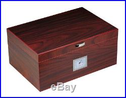 Hand Made 50+ CT Count Cigar Humidor Humidifier Wooden Case Box Hygrometer tosx