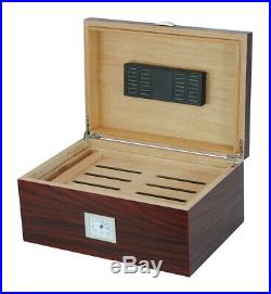 Hand Made 50+ CT Count Cigar Humidor Humidifier Wooden Case Box Hygrometer tosx