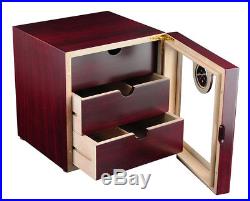 Hand Made 75 Count Cigar Humidor Box Cabinet Mahogany Humidifier Hygrometer Z