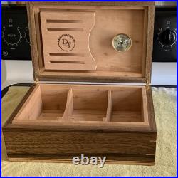 Handcrafted by DT Wooden Cigar Humidor Box with Hygrometer & Dividers