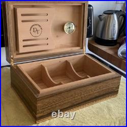 Handcrafted by DT Wooden Cigar Humidor Box with Hygrometer & Dividers