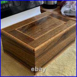 Handcrafted by DT Wooden Cigar Humidor Box with Hygrometer & Dividers