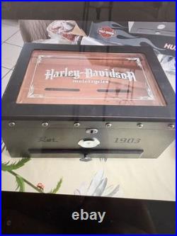 Harley-Davidson Cigar Humidor Distressed Black Finish HDL-19650 NEW