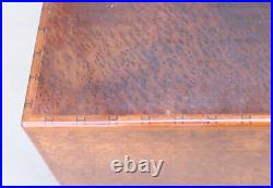 Hermes Cigar Humidor Lacquered Burl Wood Box Elie Bleu Birdseye Burl 16x9x6