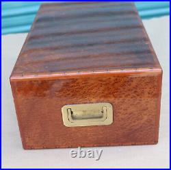 Hermes Cigar Humidor Lacquered Burl Wood Box Elie Bleu Birdseye Burl 16x9x6