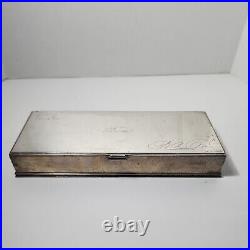 High End Heavy 708 Gram Sterling Silver Cigar Humidor Made by Conquistador Huge