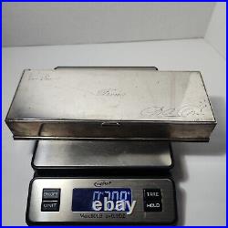 High End Heavy 708 Gram Sterling Silver Cigar Humidor Made by Conquistador Huge