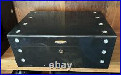 High End Table Humidor Black Box