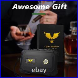 High Gloss Cigar Humidor Cigar Box and Travel Humidor with Humidifier Hygrometer