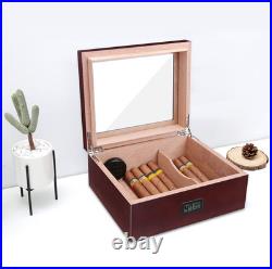 High Gloss Cigar Humidor Cigar Box and Travel Humidor with Humidifier Hygrometer