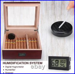 High Gloss Cigar Humidor Cigar Box and Travel Humidor with Humidifier Hygrometer