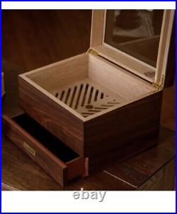 Hugo's Cigar Humidor Box Cigar Case 35 to 60 Cigars Antique Finish Premium