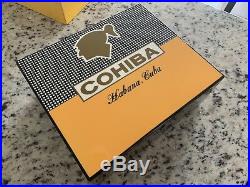 Humidor Cedar Box with Humidifier and Hygrometer Cohiba Style Yellow