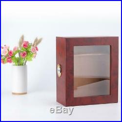 Humidor Cedar Wood Cigar Moisturizing Box With Humidifier Hygrometer Glass Top