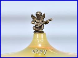 Humidor Cigar Antique Reuge Devil Musical Swiss Onyx Silver Box Storage Tobacco